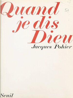 cover image of Quand je dis Dieu
